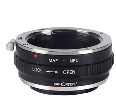 Objektyvas Adapteris - K&amp;F Concept Sony A-mount/Minolta MAF į E-mount objektyvo adapteris