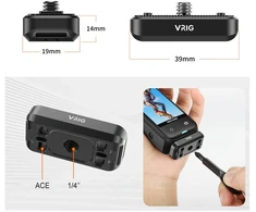 Objektyvas Adapteris - VRIG AC19 Aliuminio 1/4" Sriegis su Magnetu ir Guminėmis Sluoksniais