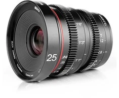 Objektyvas - Meike MK 25mm T2.2 Micro 4/3, rankinis fokusavimas, mažo dispersijos stiklas