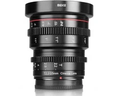 Objektyvas - Meike MK 25mm T2.2 Sony E mount, rankinis fokusavimas, mažos dispersijos stiklas