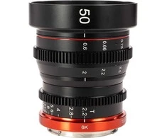 Objektyvas - Meike MK 50mm T2.2 Canon RF Full Metal, 270° fokusavimo sukimosi kampas