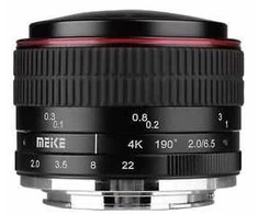 Objektyvas - Meike MK 6.5mm F2.0 Fisheye objektyvas Micro Four Thirds tvirtinimas