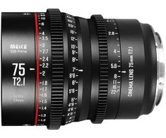 Objektyvas - Meike MK 75mm T2.1 S35 Canon EF Mount, 0.8 MOD, Juodas
