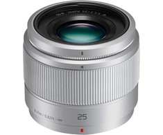 Objektyvas Panasonic LUMIX G 25mm f/1.7 Asph. (H-H025E-S) Sidabrinis