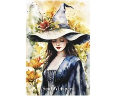 Orakulo kortų kaladė - Llewellyn Witch Whispers Oracle Cards, 40 kortelių, knyga anglų kalba