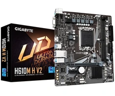 Pagrindinė plokštė - GIGABYTE H610M H V2, palaiko Intel Core 14-osios kartos CPU, 2 DIMM lizdai, USB 3.2 Gen 1