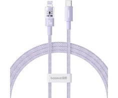 Baseus Gem USB-C į iP greito įkrovimo laidas 1 m 20 W Violetinė
