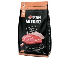 P. Mėsa Veršiena su kalakutiene M - sausas šunų maistas - 3kg
