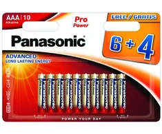 Panasonic Batteries Baterija - Panasonic Pro Power LR03PPG/10B 6+4 vnt.