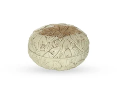 Imagėe Dėžutė papuošalams su dangteliu gelsva13x13x8 cm ANTIQUE