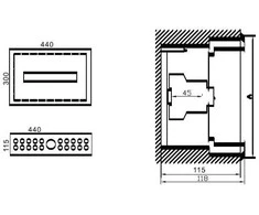 Paskirstymo Skydas Tibox 440x300x115mm; 1x16mod., Ip54, Potinkinis