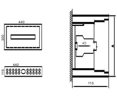 Paskirstymo Skydas Tibox 440x300x115mm; 1x16mod., Ip54, Virštinkinis