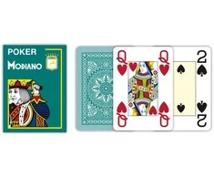 Poker 4 Jumbo Index Modiano Žaidimų Kortos (Tamsiai Žalios)