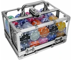 Pokerio Žetonų Rinkinys - Modiano 14g 400 vnt. su Plastiko Laikikliu