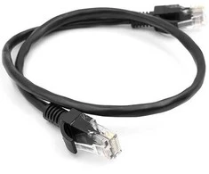 Power Plant Llc Tinklo Kabelis - Cat5E UTP Pataisymo Laidas 0.5m Juodas
