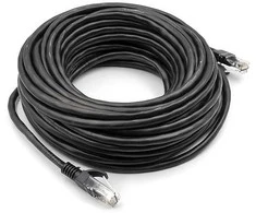 Power Plant Llc Tinklo Kabelis - Cat5E UTP Patching Laidas 15m Auksu Padengti Jungtys Juodas