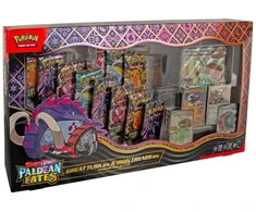 Prekybos Kortelių Žaidimas - Pokémon Scarlet &amp; Violet: Paldean Fates Great Tusk ex &amp; Iron Threads ex Premium Kolekcija, 11 Booster Pakelių, Blizgus Apdaila