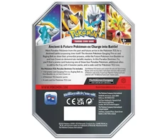 Kolekcionuojamų Kortelių Žaidimas - Pokémon TCG: Paradox Destinies Iron Crown Ex Set With Foil Promo, 4 Booster Packs, Metal Box