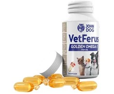 JOHN DOG VetFerus Golden Fish Oil - papildai šunims ir katėms – 30