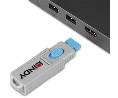 Priedas - LINDY HDMI Prievado Blokavimo Raktų Rinkinys (4 Vnt., ABS, Mėlyna)