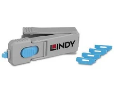 Priedas - LINDY HDMI Prievado Blokavimo Raktų Rinkinys (4 Vnt., ABS, Mėlyna)
