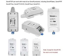 Priedas - SONOFF DR DIN Bėgio Dėklas 120mm x 52mm x 12mm V0 ABS