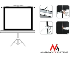 Projektorius - Maclean MC-680 200x200 cm 1:1 Grindinis Montavimas