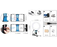 Puluz Blogerio rinkinys su LED žiedinė lempa, stovu, telefono laikikliu ir mikrofonu