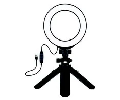 Puluz LED žiedinė lempa 12cm, su trikoju stovu iki 14.5cm, USB