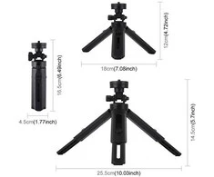 Puluz LED žiedinė lempa 16cm, su trikoju stovu 12-14.5cm, USB