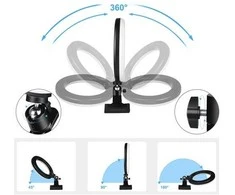 Puluz LED žiedinė lempa 26cm Su telefono laikikliu ir spaustuku