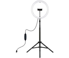 Puluz LED Žiedinė Lempa - 30cm su Stovu 1.65m, Telefono Laikikliu, USB Maitinimu