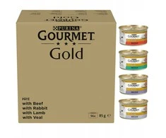 Purina Nestle PURINA GOURMET GOLD Mus Mix 4 Flavours - šlapias kačių maistas - 96x85g