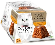 Purina Nestle Kačių Maistas - PURINA Gourmet Revelations Gabaliukai želė su Vištiena 2x57g