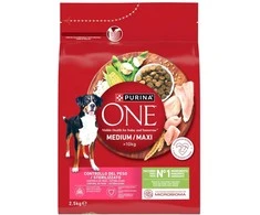 Purina Nestle ONE Medium/Maxi Adult kalakutiena & ryžiai 2,5kg