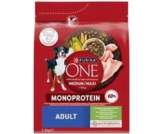 Purina Nestle ONE Medium/Maxi Adult Monoprotein kalakutiena 2,5kg