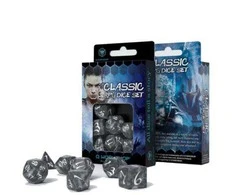 Q Workshop Classic RPG Kauliukų Rinkinys Dūmų Ir Baltos Spalvos