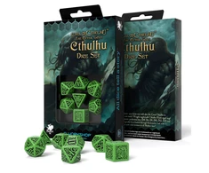 Q Workshop COC The Outer Gods Cthulhu Kauliukų Rinkinys Žalios Ir Juodos Spalvos