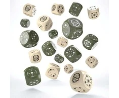 Q Workshop Crosshairs Compact D6 RPG Kauliukų Rinkinys (Smėlio Ir Alyvuogių Sp.)