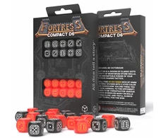 Dėlionė Q-workshop Fortress Compact D6 Juodas &amp; Raudona Kauliukų Rinkinys