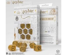 Q Workshop Harry Potter. Hufflepuff Modern Dice Kauliukų Rinkinys (Geltonos Sp.)