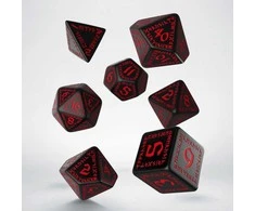 Dėlionė Q Workshop Runic Kauliukų Rinkinys Juodos Ir Raudonos Spalvos