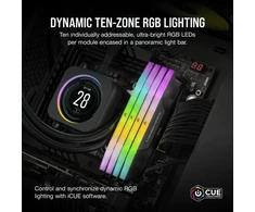 RAM Atminties Modulis - Corsair Vengeance RGB DDR5 32GB (2x16GB) 6400MHz Juodas
