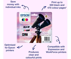 Rašalo Kasetė - Epson 502XL Rašalo Kasetės Rinkinys C13T02W64510, 4 Spalvų