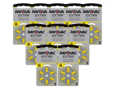 Rayovac Extra Advanced 10 baterijos klausos aparatams 60 vnt.