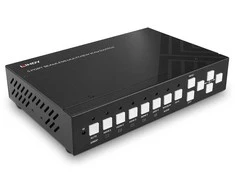 KVM Jungiklis - LINDY 5 Prievadų KVM Komutatorius su Integruotu Daugiavaizdžiu Ryšiu, HDMI, USB Type C, 4096x2160@60Hz