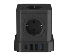 Newell GaN Power Cube 9in1 - juodas