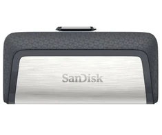 San Disk USB Atmintinė - SanDisk Ultra Dual 256GB SDDDC2-256G-G46, Sidabrinė; Juoda; Pilka