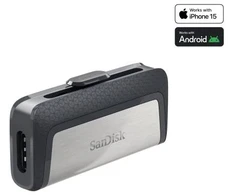 San Disk USB Atmintinė - SanDisk Ultra Dual 256GB SDDDC2-256G-G46, Sidabrinė; Juoda; Pilka