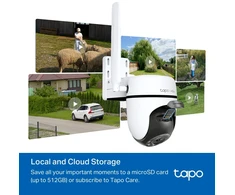 Saugumo Kamera - TP-Link Lauko Pan/Tilt 4G LTE, Naktinis Matymas, Integruota Sirena, Balta